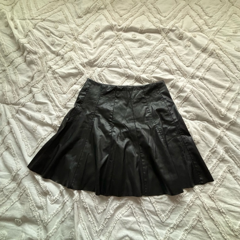 Zara leather mini skirt